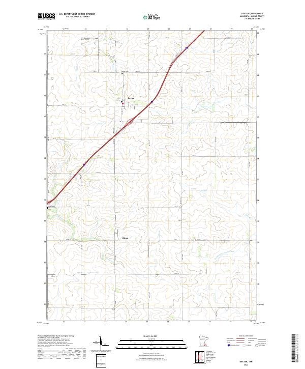 USGS Topographic Map – Dexter
