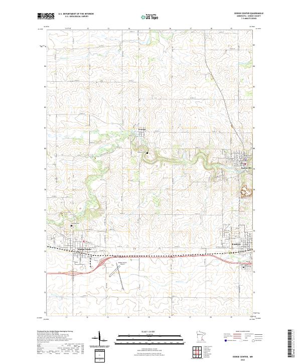 USGS Topographic Map – Dodge Center
