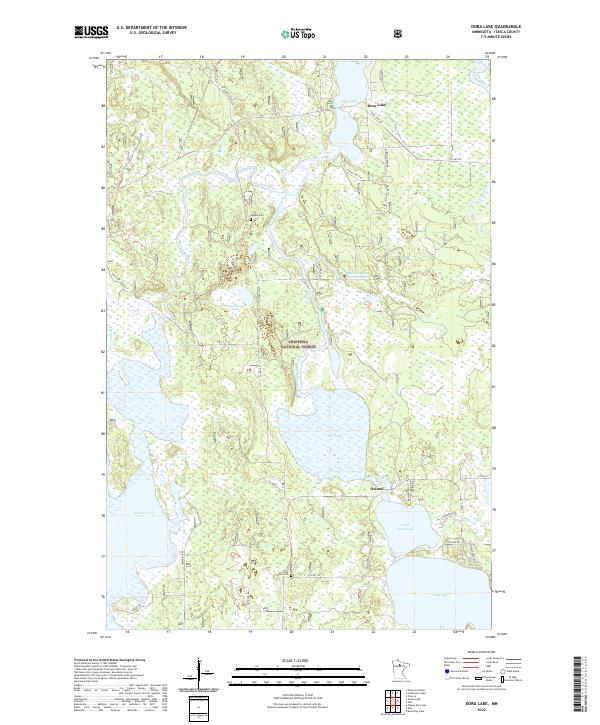 USGS Topographic Map – Dora Lake