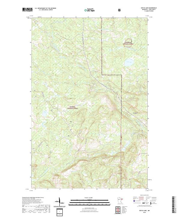USGS Topographic Map – Doyle Lake