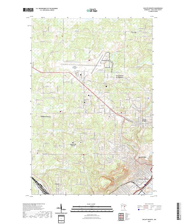 USGS Topographic Map – Duluth Heights