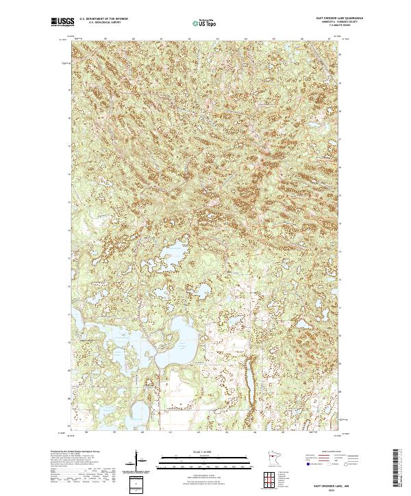 USGS Topographic Map – East Crooked Lake