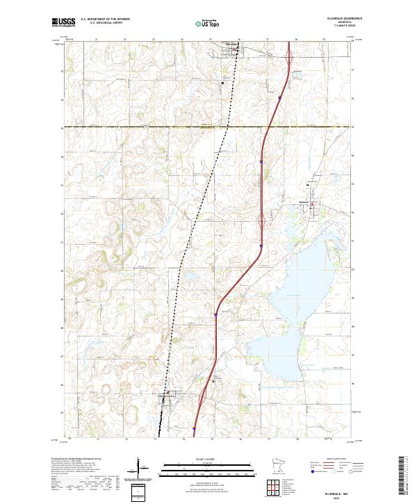 USGS Topographic Map – Ellendale