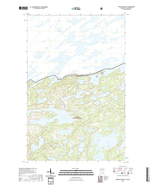 USGS Topographic Map – Ensign Lake East