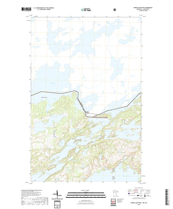 USGS Topographic Map – Ensign Lake West