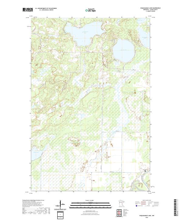 USGS Topographic Map – Esquagamah Lake