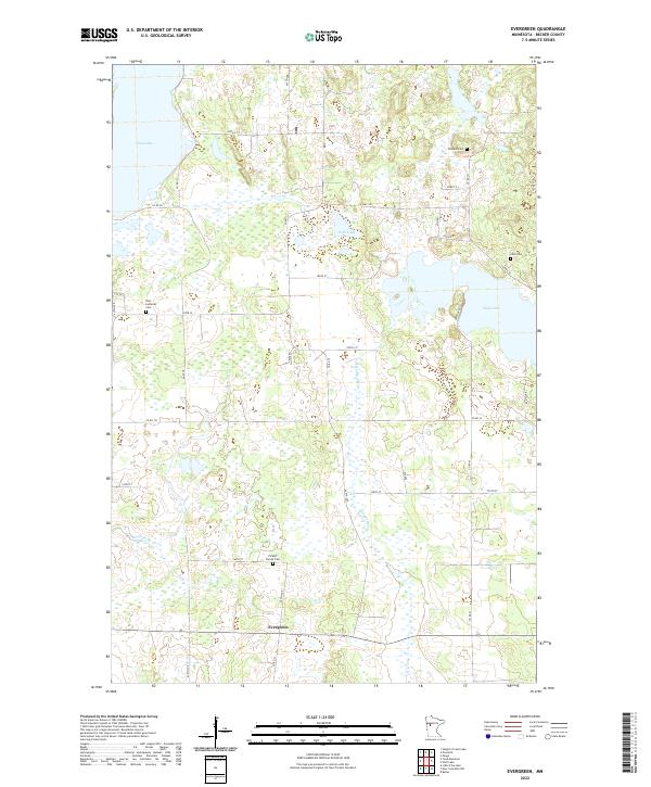 USGS Topographic Map – Evergreen