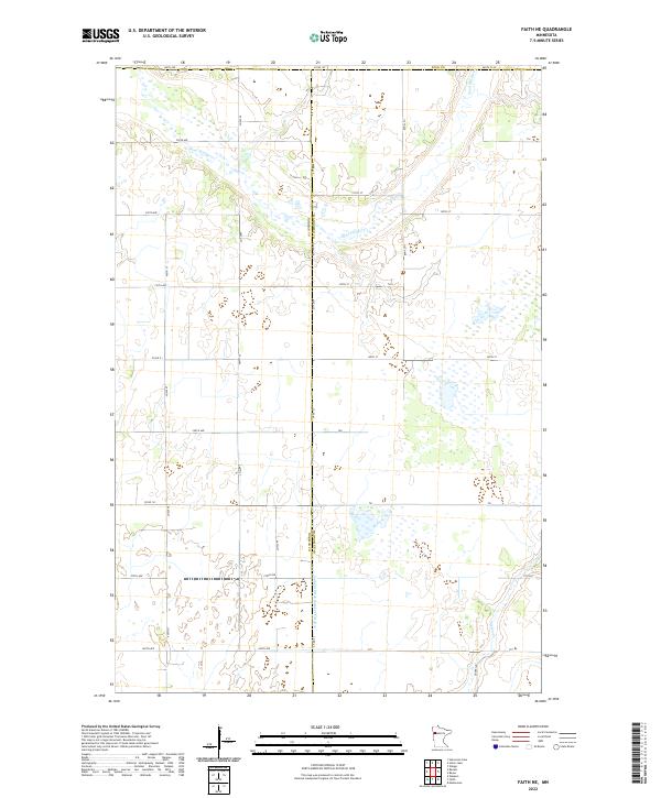 USGS Topographic Map – Faith NE