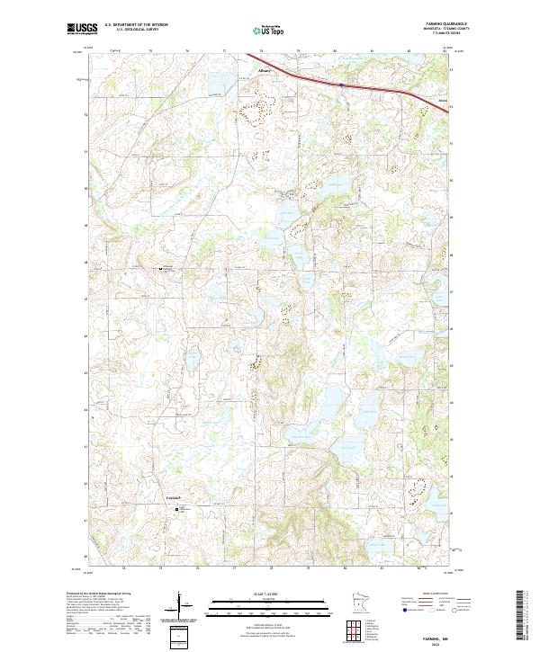 USGS Topographic Map – Farming