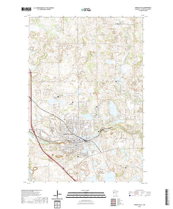 USGS Topographic Map – Fergus Falls