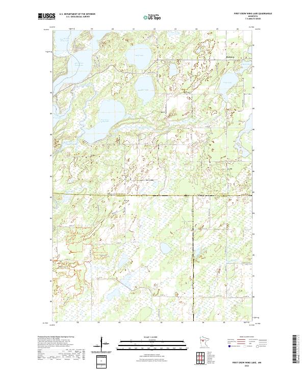USGS Topographic Map – First Crow Wing Lake