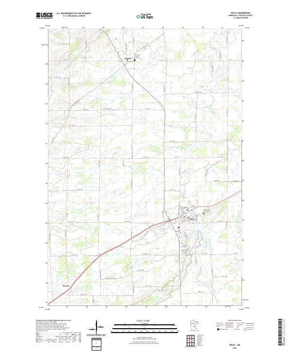 USGS Topographic Map – Foley