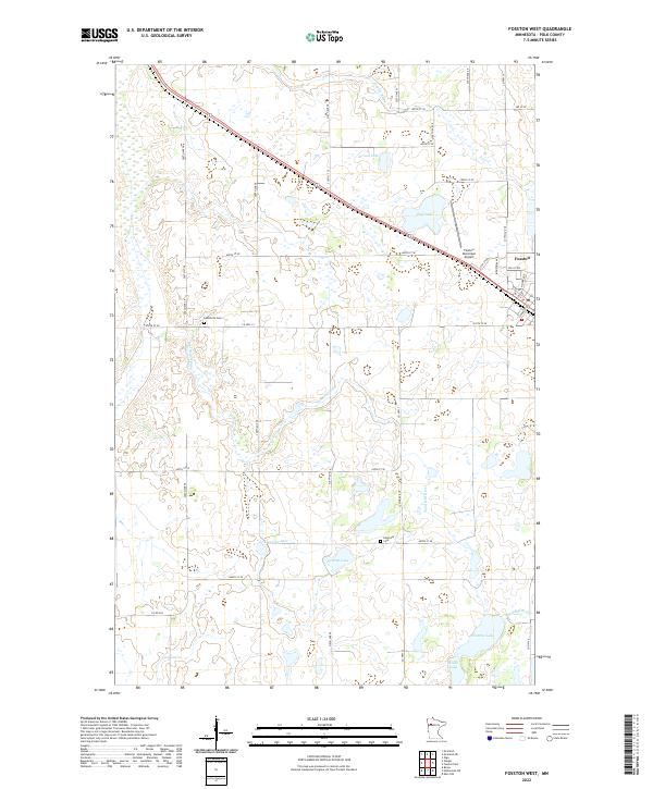 USGS Topographic Map – Fosston West