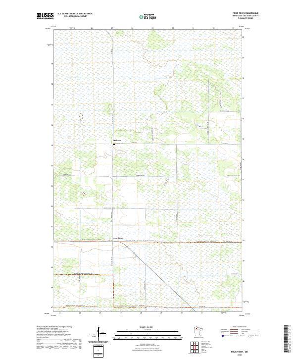 USGS Topographic Map – Four Town