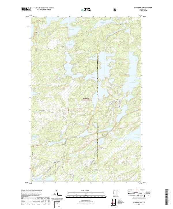 USGS Topographic Map – Fourtown Lake