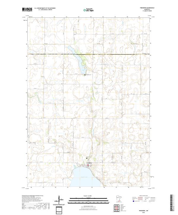 USGS Topographic Map – Freeborn
