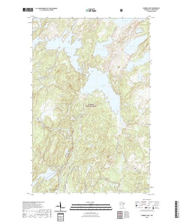 USGS Topographic Map – Gabbro Lake