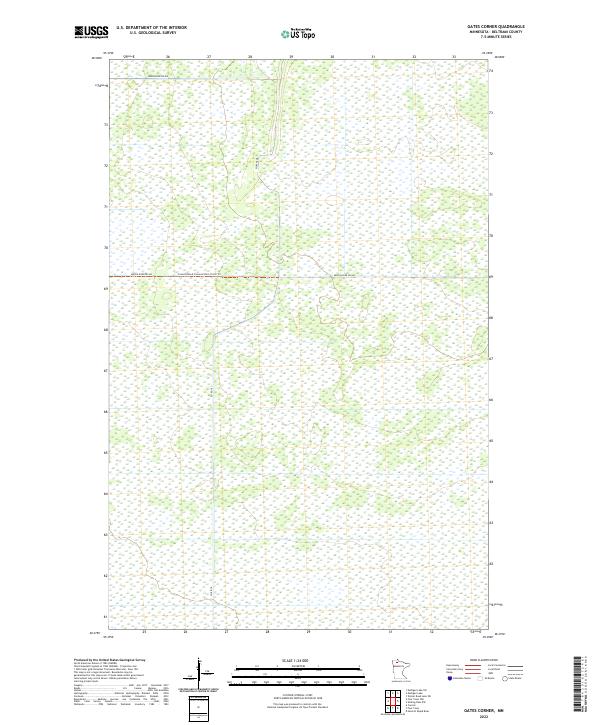 USGS Topographic Map – Gates Corner