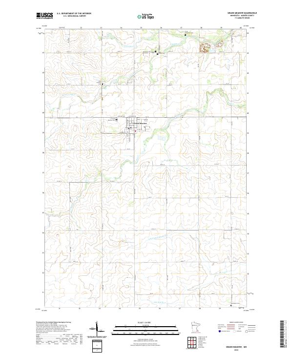 USGS Topographic Map – Grand Meadow