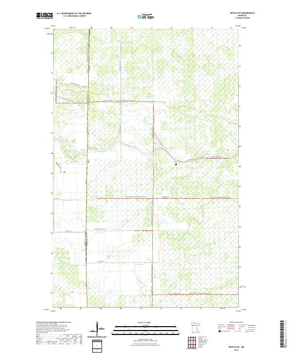 2022 Map of Grygla NE, 2022 Print