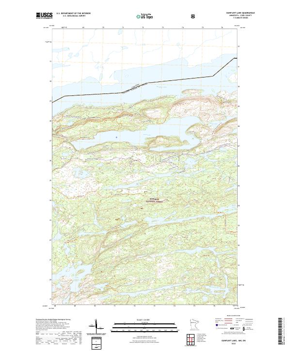USGS Topographic Map – Gunflint Lake