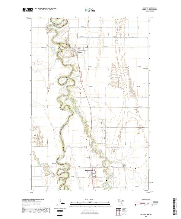 USGS Topographic Map – Halstad