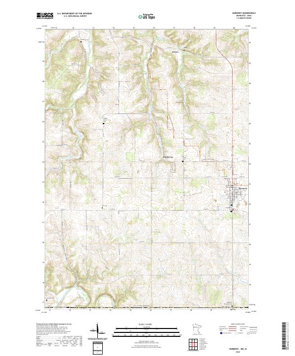 USGS Topographic Map – Harmony