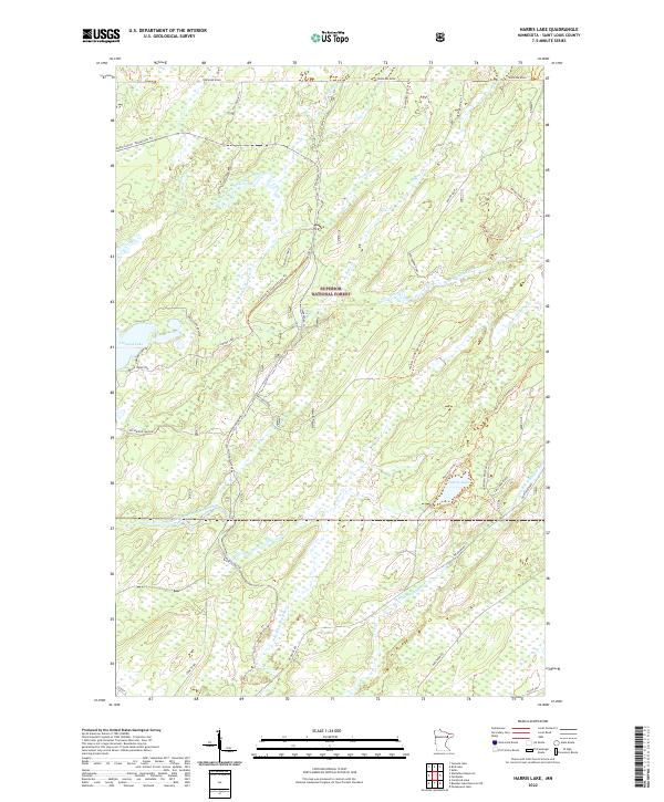 USGS Topographic Map – Harris Lake