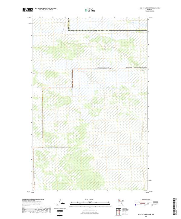 2022 Map of Head of Rapid River, 2022 Print