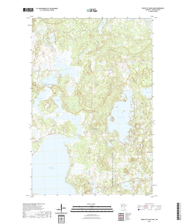 USGS Topographic Map – Height of Land Lake