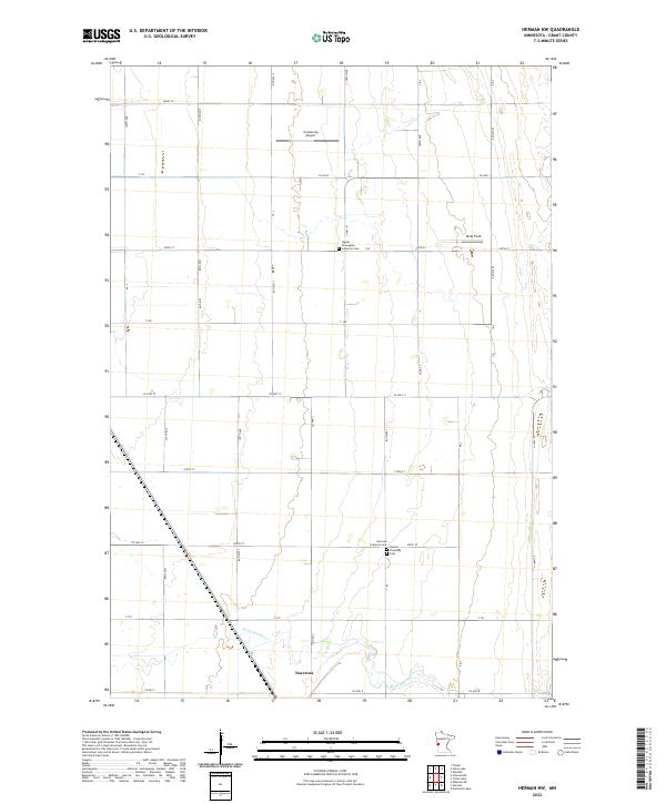 USGS Topographic Map – Herman NW