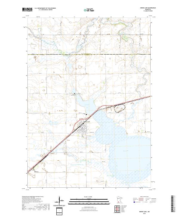 USGS Topographic Map – Heron Lake