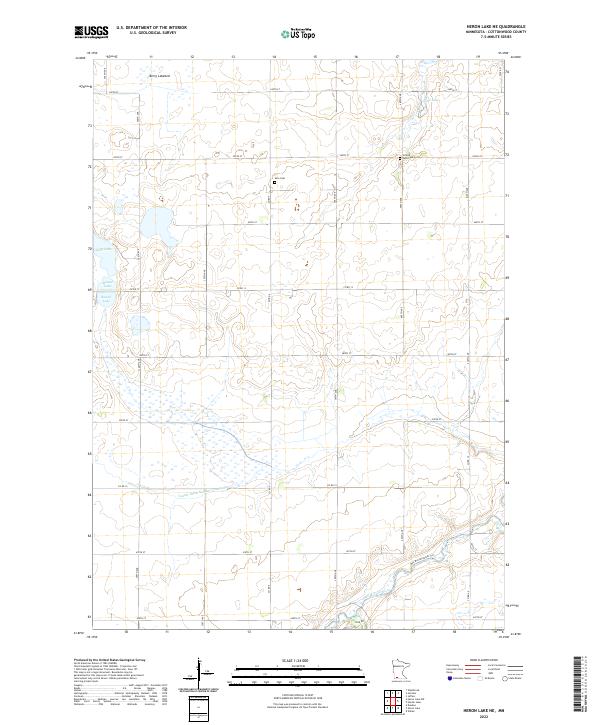 USGS Topographic Map – Heron Lake NE