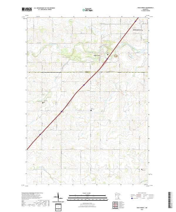 USGS Topographic Map – High Forest