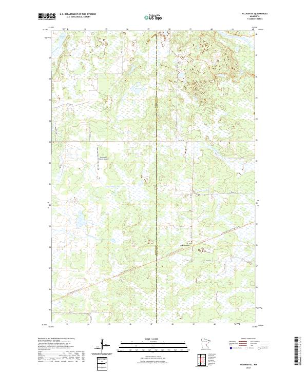 USGS Topographic Map – Hillman SE