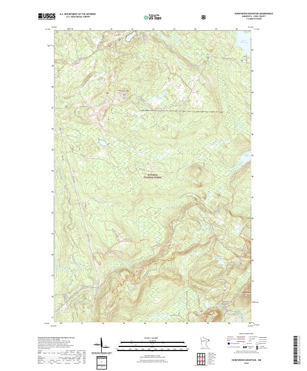 USGS Topographic Map – Honeymoon Mountain