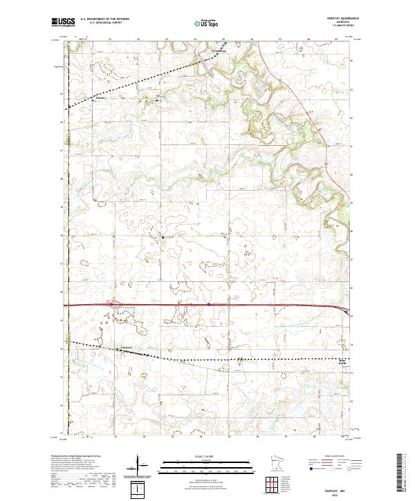 USGS Topographic Map – Huntley