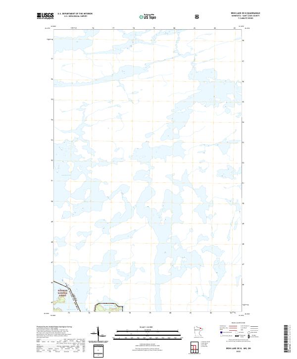 USGS Topographic Map – Iron Lake OE N