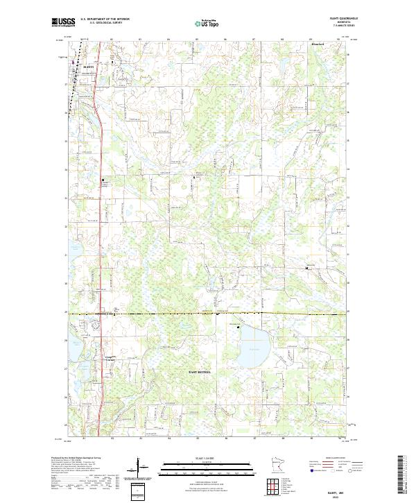 USGS Topographic Map – Isanti