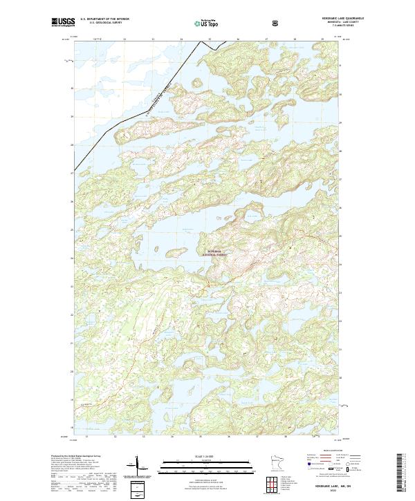USGS Topographic Map – Kekekabic Lake
