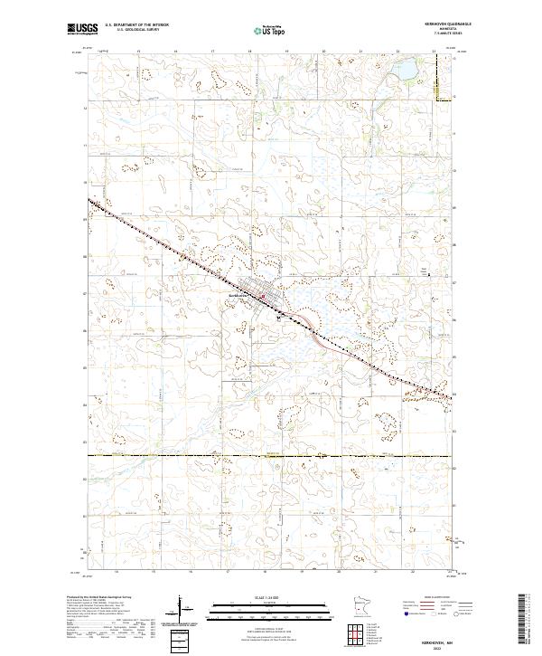 USGS Topographic Map – Kerkhoven