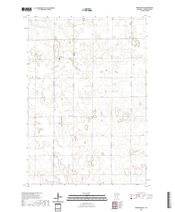 USGS Topographic Map – Kerkhoven SW