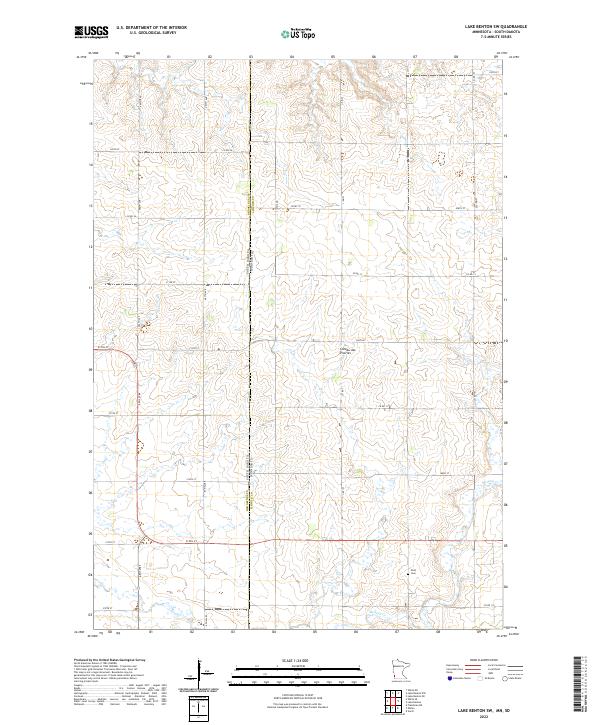 USGS Topographic Map – Lake Benton SW