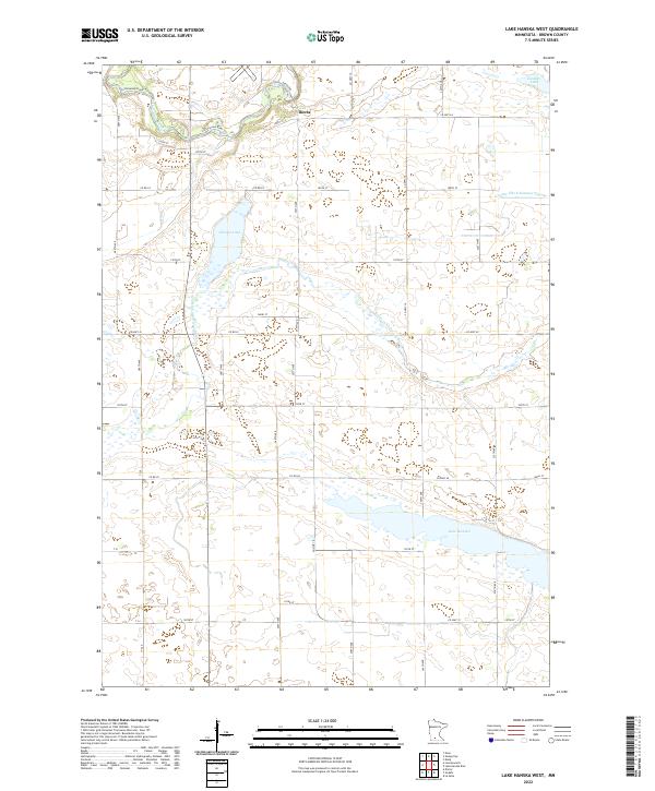 USGS Topographic Map – Lake Hanska West