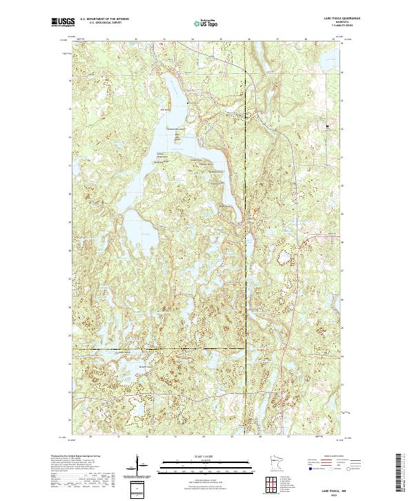 USGS Topographic Map – Lake Itasca