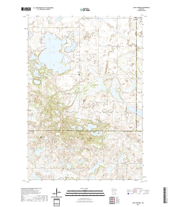 USGS Topographic Map – Lake Johanna