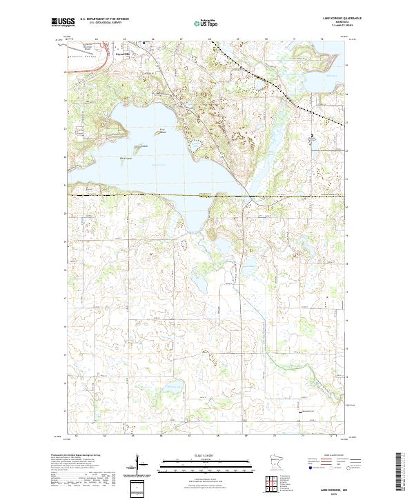 USGS Topographic Map – Lake Koronis