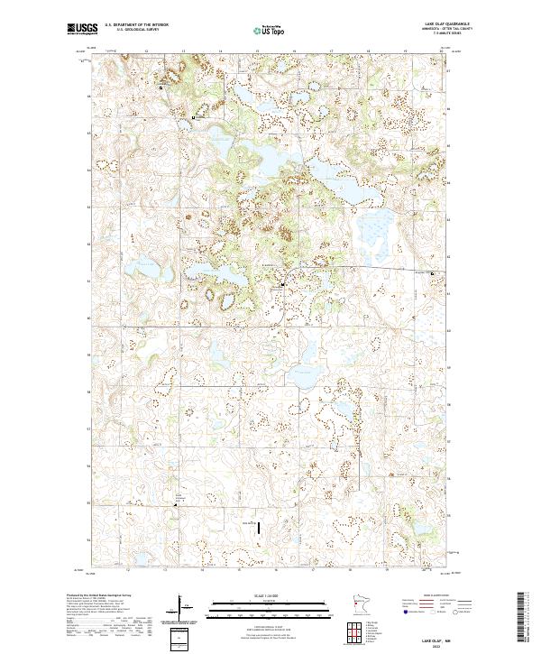 USGS Topographic Map – Lake Olaf