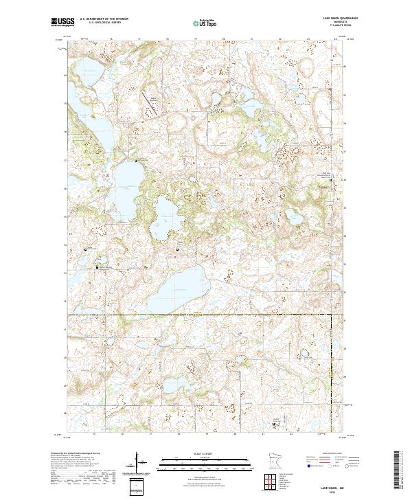 USGS Topographic Map – Lake Simon