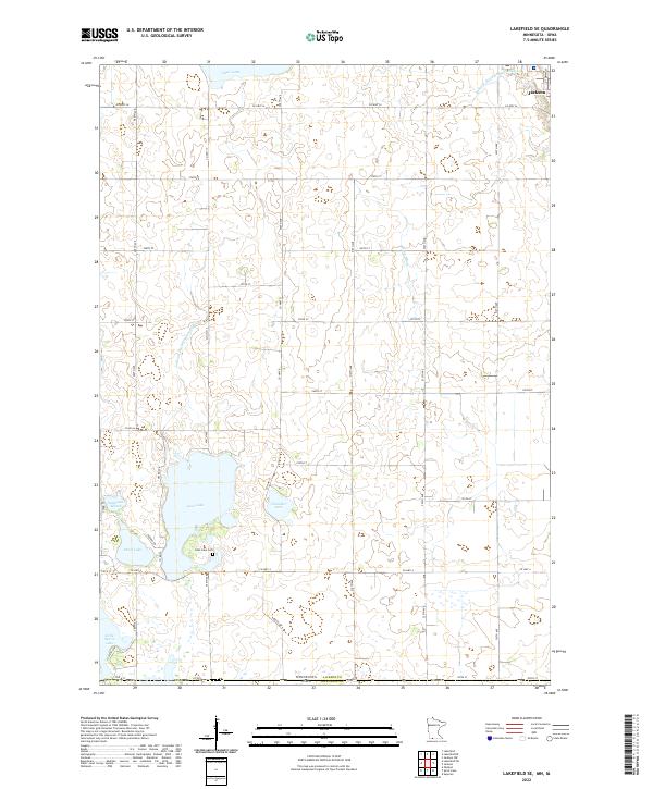 USGS Topographic Map – Lakefield SE